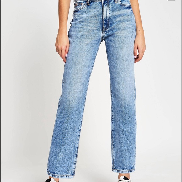 high rise straight cut jeans - Picture 1 of 3